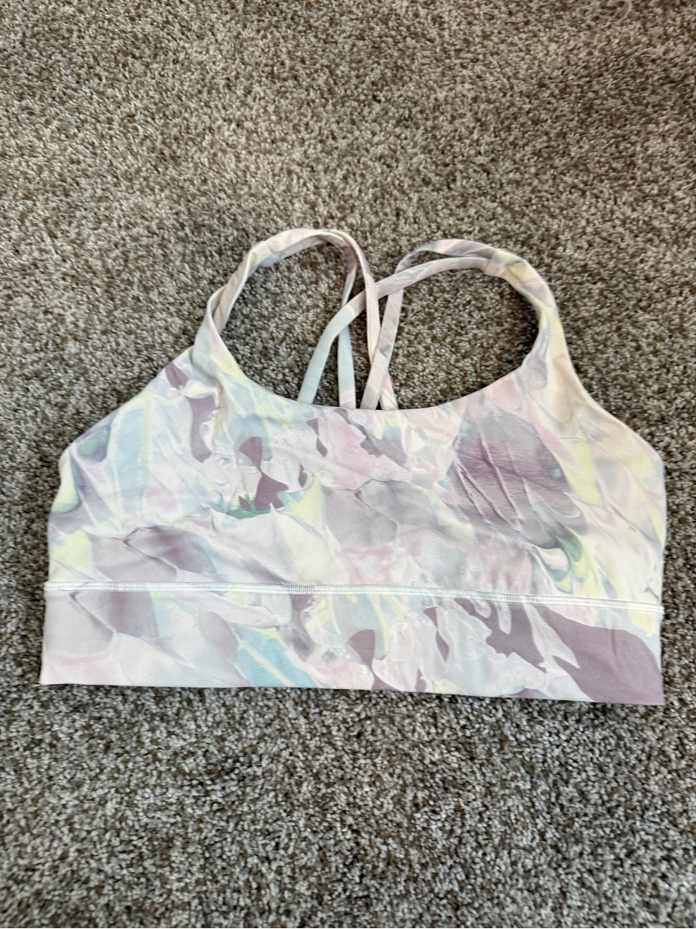 lululemon athletica Pastel Tie-Dye Sports Bra - Light Blue, Pink, Yellow